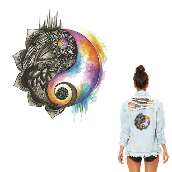 Ironing Transfers Patches for Clothing Stickers Taiji Christmas Gift Iron-on Patch DIY Decoration Appliqued for Women Coat
