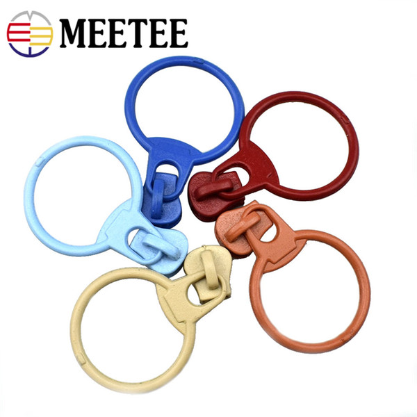 Meetee 3# O rings Resin Zipper Sliders For Resin Zippers Zipper Head Zip Repair Kits F2-3