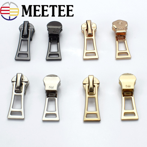 Meetee Metal Zipper Head Alloy Bag Decorative Zipper Puller Silders Handmade Material Sewing Jacket Garment Accessories