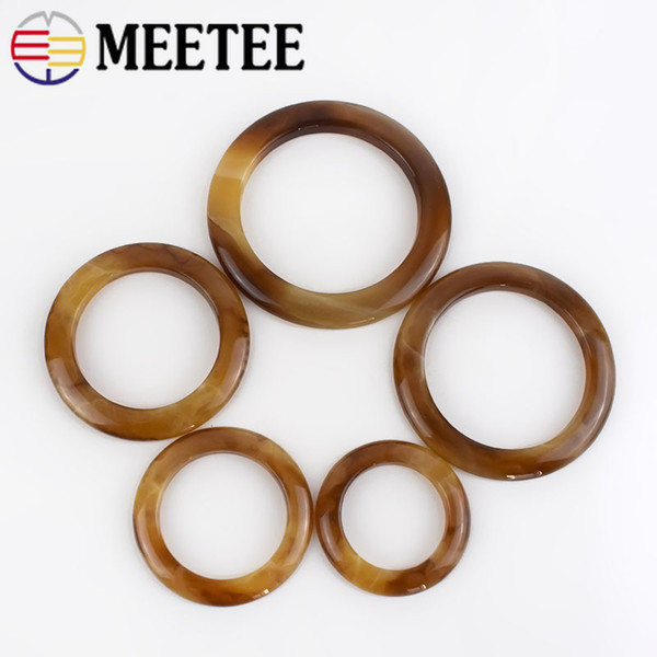 Meetee O Ring Resin Buckles Scarf Swimsuit Belt Decorative Button Ring Ribbon Slider DIY Sewing Accessories BF196