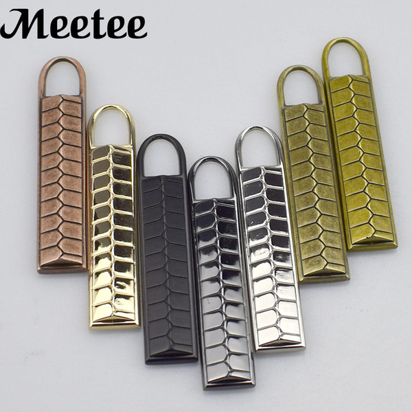 Meetee Metal Zipper Pullers Zip Repair Kits Zipper Pulls For Zipper Sliders 49mm Garment Bag DIY Sewing Accessories Craft