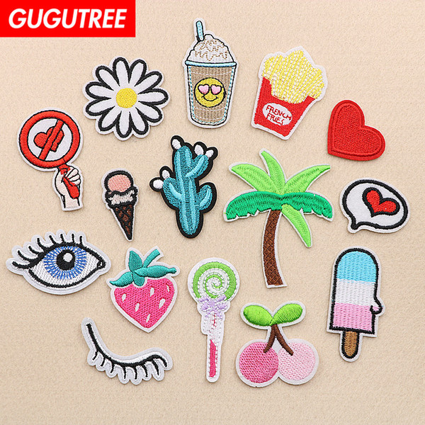 GUGUTREE embroidery patches individuality patches badge patch Applique Patch for Coat,T-Shirt,hat,bags,Sweater,backpack SP-236