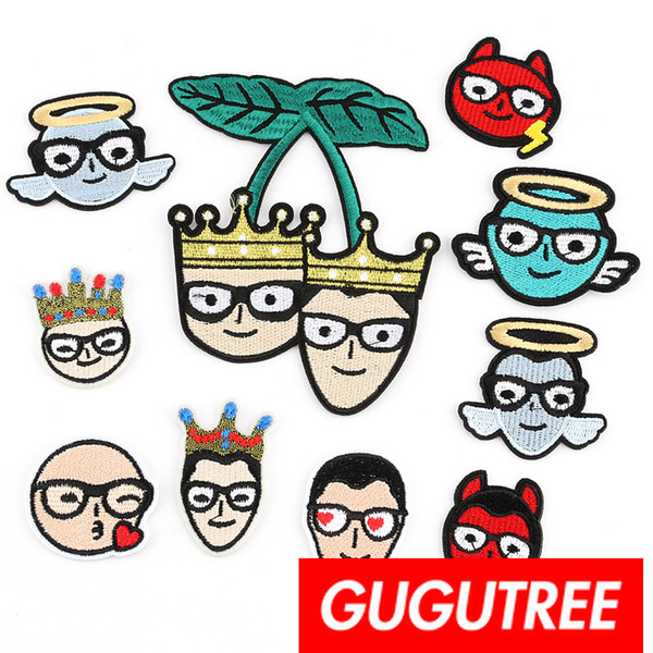 GUGUTREE iron on embroidery patches badge patch Applique Patch for Coat,T-Shirt,hat,bags,Sweater,backpack SP-416