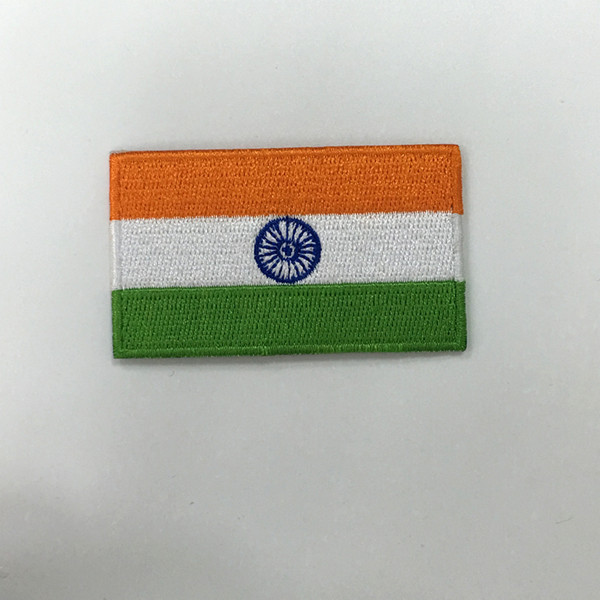 cute India embroidery flag patch 2.5