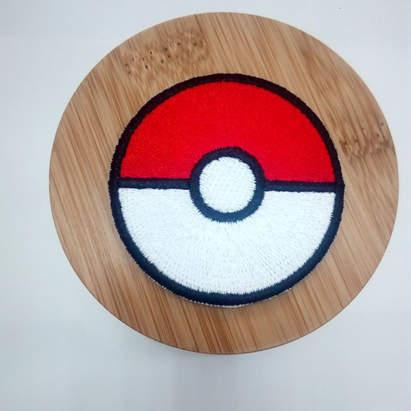 POKEBALL STORING EMBROIDERY IRON ON BADGE hot cut patch for clothing fabric applique decoration Fabric Sewing