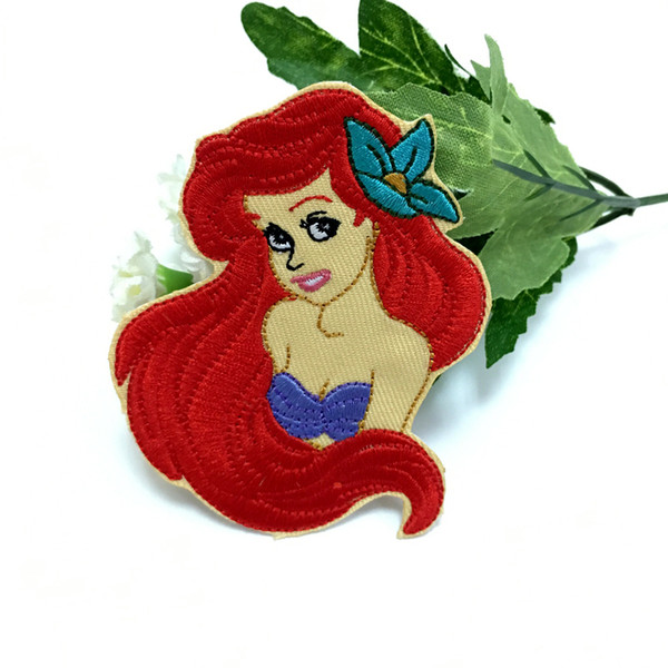 new arrive Mermaid Sea-maiden Motif Cute Girl Sew On Patch Dress Shirt Pants fabric applique decoration Badge Patches