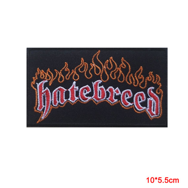 new arrival Hatebreed Hard Metal Rock Music Band Sew Iron On Embroidered Patch Applique for clothes iron on backing