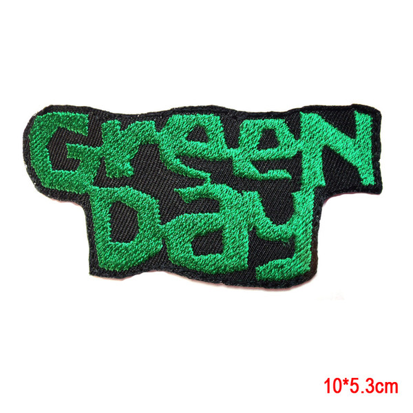 Green day letters Greenday Rock Band embroidered iron on patches appliques Stickers Apparel Accessories clothing patch