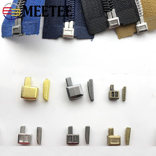 Meetee 3# 5# Nylon Resin Zipper Single Open Slider Zipper Socket Repair Accessory Insert Box Pin Retainer Replacement Kit