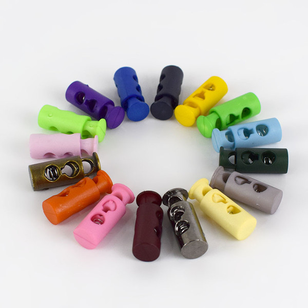 meetee 24mm Plastic Cord Lock Stopper 2 Holes Toggle Hat Elastic Rope Lock Clips Shoelace Clamp DIY Garment Accessories