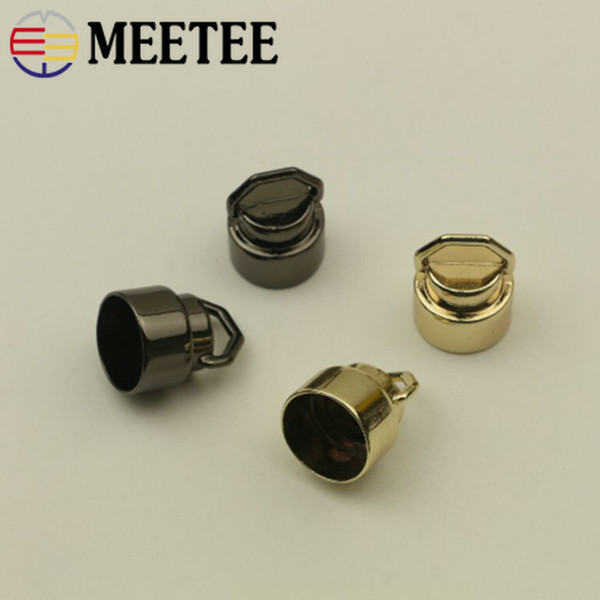 Meetee 20pcs Metal Bags Side Ring Nails Buckle Stopper Tassel Rope Hang Buckles DIY Female Bag Hanging Chain Hardware Accessory