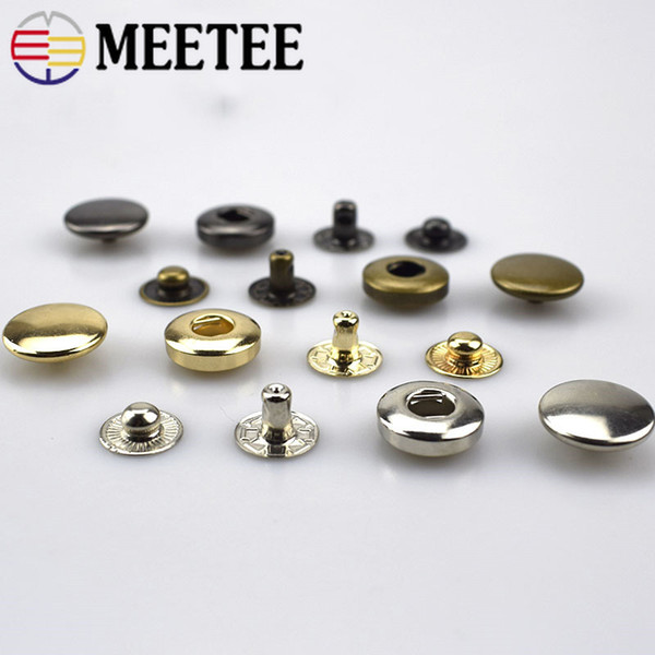 Round copper snap button Metal Press Studs Snap Fasteners 20 sets/pack 15mm Clothes Bags Leather Craft Sewing D7-2