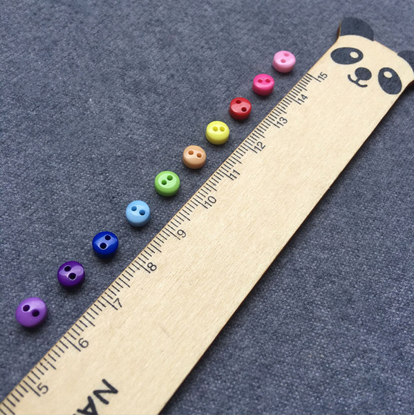 400pcs Round Resin Mini Tiny Buttons 6mm 2 Holes Sewing Doll Shirt Button Embellishments Scrapbooking