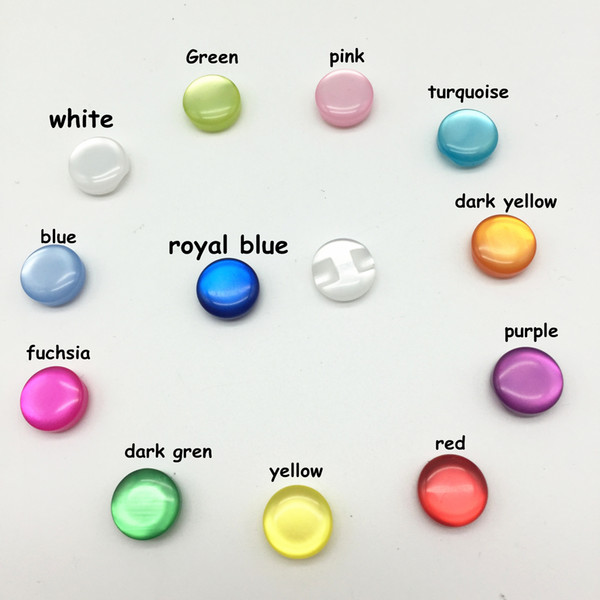 200pcs 13mm Dress Resin Pearl Round Shirt Buttons Sewing Accessories Button Botones Cardmaking Scrapbooking,12 Colors