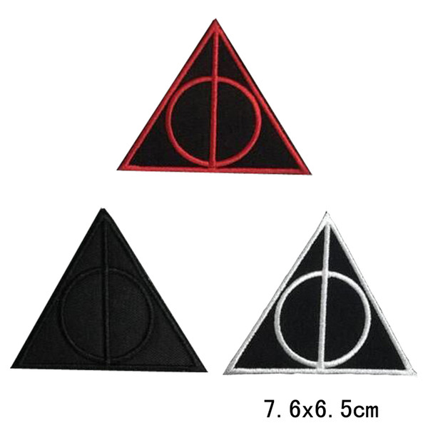 HARRY POTTER DEATHLY HALLOWS Iron On Patch Embroidery Applique Sewing on Label Badge Stickers Appliques Patches