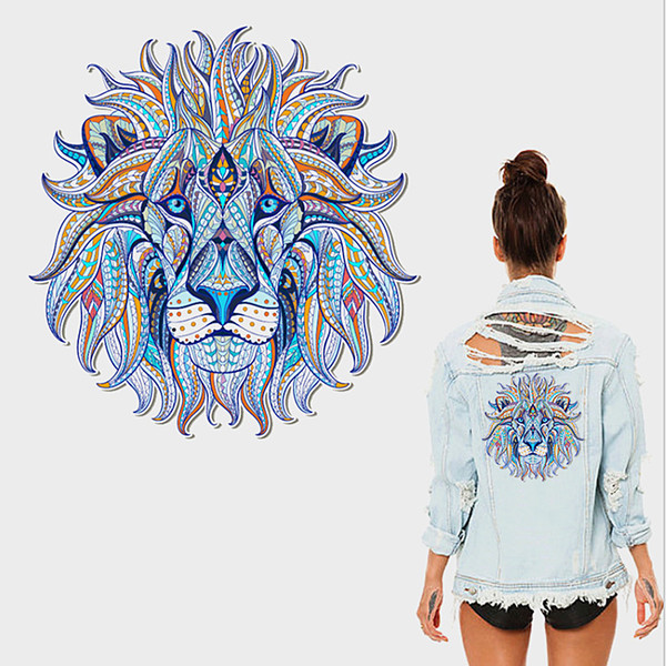 Heat Transfer Patch DIY Sticker Lion Tiger Animal Iron-on Washable Durable badges Vinyl Patch for Clothes T-shirt Customize Custom Design