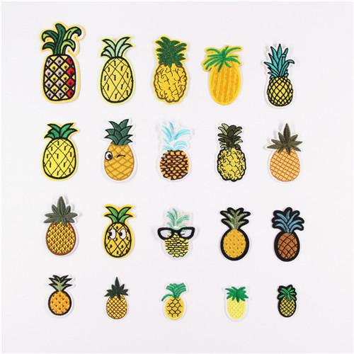 DIY Multicolor Food Bird Pineapple Eyes set Patch Pattern Embroidered Sew Iron on Patch Badge Bags Hat Cap Jeans Applique Fabric Transfer