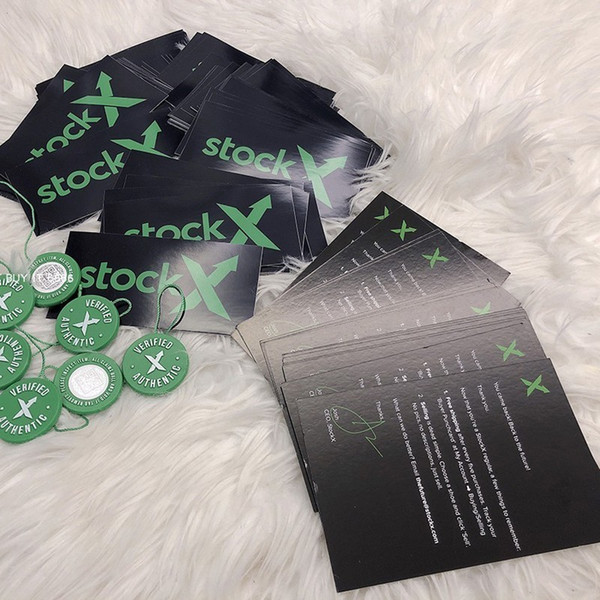 2019 New Stock X OG QR Code Sticker Green Circular Tag Plastic Shoe Buckle StockX Verified X Authentic Green Tag HFLSPJ002