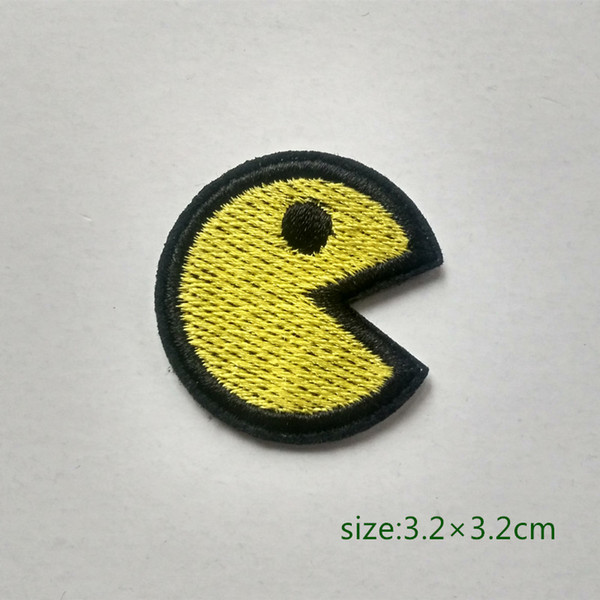 Pac man Game Motif Iron On HOTFIX Patch Appliqué Embroidery Cartoon Shirt Kids Toy Gift baby Decorate Individuality