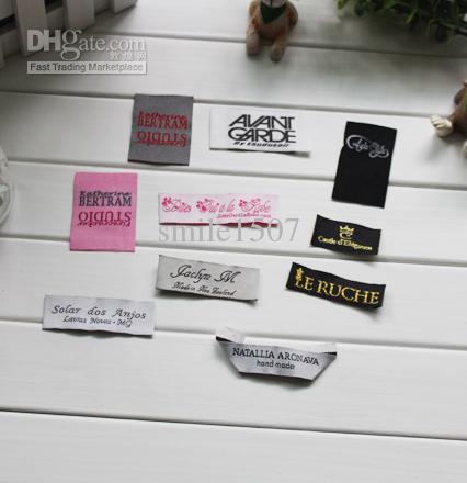 custom clothing labels woven or printed labels separate cut folded 1000pcs lot