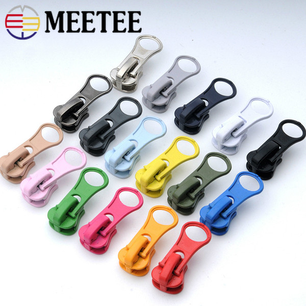 Meetee 5# Resin Zipper Head Thick Candy Color Zipper Pull Slider DIY Repair Pillow Quilt Bedding Bags Sewing Clothes ZT005