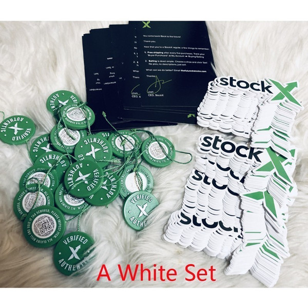 2019 New Stock X OG QR Code Sticker Green Circular Tag Plastic Shoe Buckle StockX Verified X Authentic Green Tag HFLSPJ002