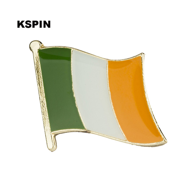 Free shipping Ireland Metal Flag Badge Flag Pin KS-0012