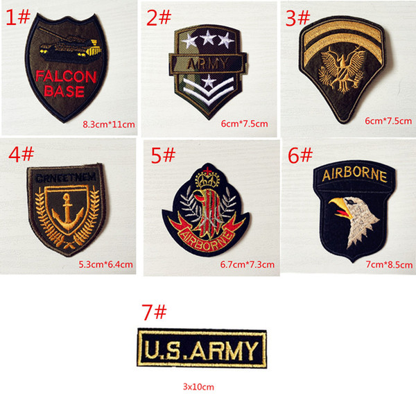 3D Military Patch Enbroidered Backpack Bag Air Force Soldier Badge Armband Army DIY Shoulder Decoration Patches Iron on Or Sew