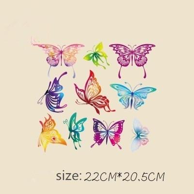 Fashion Cute Butterfly DIY Stickers 22*20.5CM Patches for Clothing Stickers T-shirt Hooded Iron on Patches