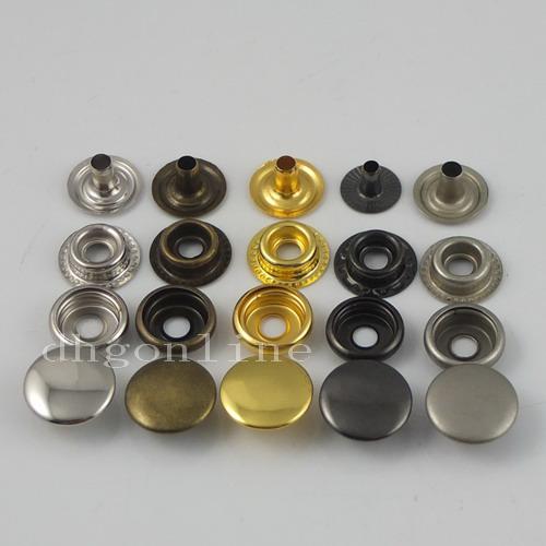 Wholesale-100 sets Leather craft Rapid Rivet Button METAL Snaps Fasteners 12mm 1/2'' 5 color Choice