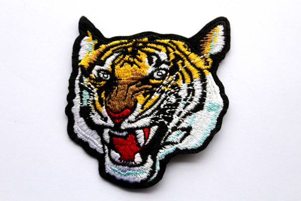 Embroidery Hotfix Irons Sewing Fashion Tiger Head Clothing Patches Clothes Patch Iron On Embroidery Patches Hotfix Applique Tiger New Irons