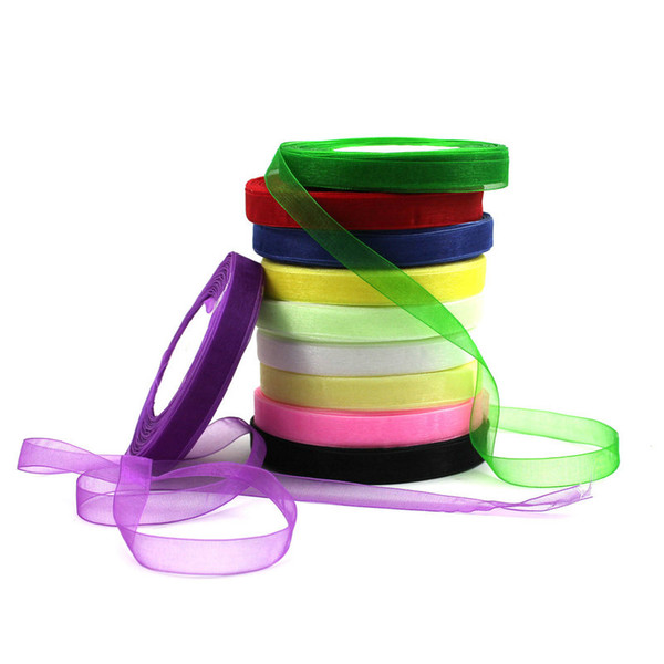 SALE! Wedding Decoration Gift Carfts 500 Yard Organza Ribbon Scrapbooking High quality Christmas decoration wrapping ribbons