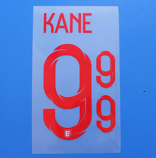 2018 WORLD CUP England National team KANE soccer Nameset Customize Name A-Z Number 0-9 Print Football Player font nameset patch