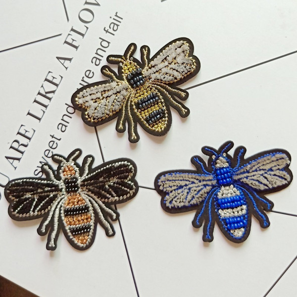 Bee Iron On Patches For Clothing Embroidery Applique DIY Hat Coat Dress Pants Accessories Cloth Sticker