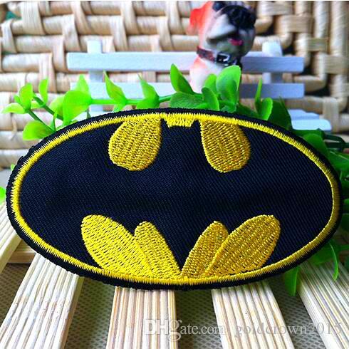 3.6 inch HOT SALE!BATMAN Iron On Patches,The Dark Night,Made of Cloth Guaranteed 100% Quality Appliques Yellow Black GP-004