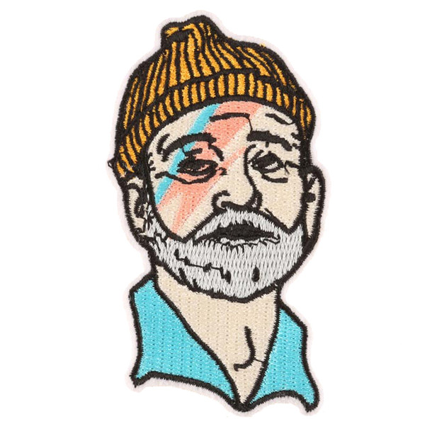 Embroidered Bill Murray Portrait Patches BOWIE Sew Iron On Applique POP Art Badge Clothes Patch Stickers For Jackets Jeans Garment