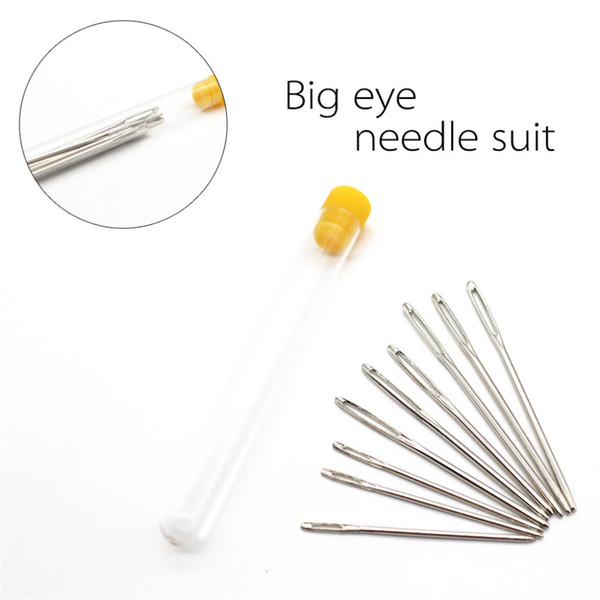 9Pcs Blunt Head and Large Eye Needle Thickening Suit Hand-sewed Sweater Big Hole Knitting Needle Cross Stitch Big Eye