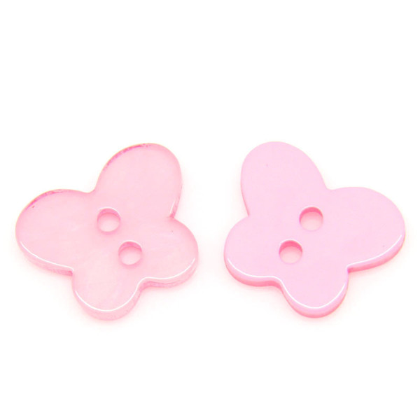 Wholesale Pink Blue and Purple Butterfly Resin Buttons 16x13mm 100pcs Hot Shirts Two Holes Resin Buttons Plastic Buttons