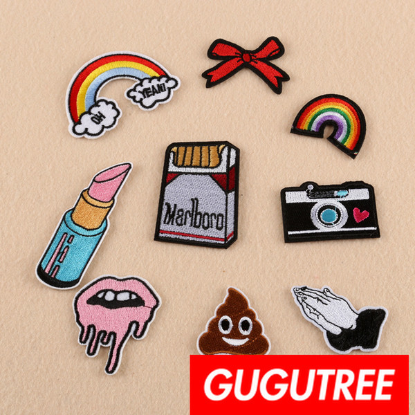 GUGUTREE iron on embroidery patches badge patch Applique Patch for Coat,T-Shirt,hat,bags,Sweater,backpack SP-372