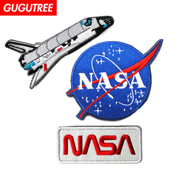 GUGUTREE HOOk&LOOP embroidery outer space patches armband patches badges applique patches for clothing SP-508