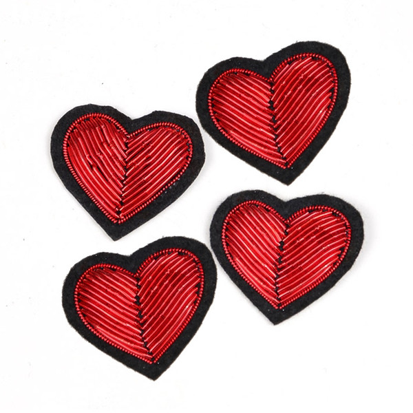 GUGUTREE India Wire love heart patches,crystals diamonds Insects Sequined Applique Patch for Coat,T-Shirt,hat,bags,Sweater,backpack IWP-3