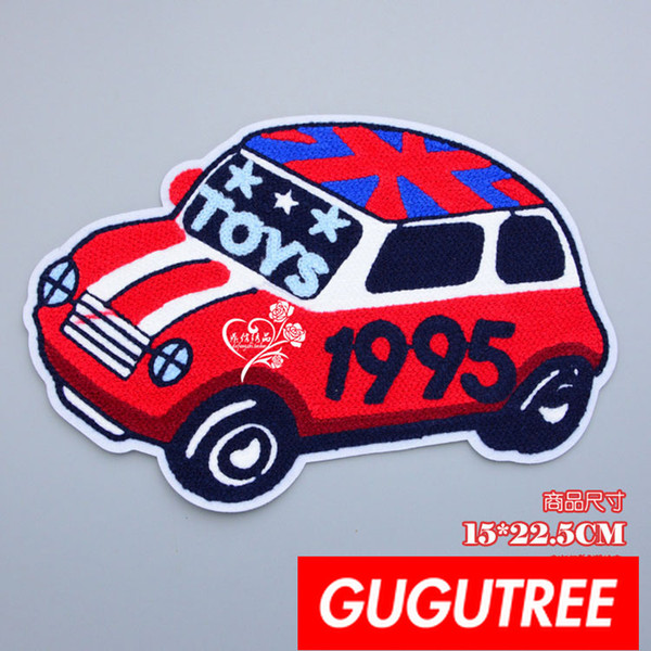 GUGUTREE embroidery big patches car patches badges applique patches for clothing BP-741