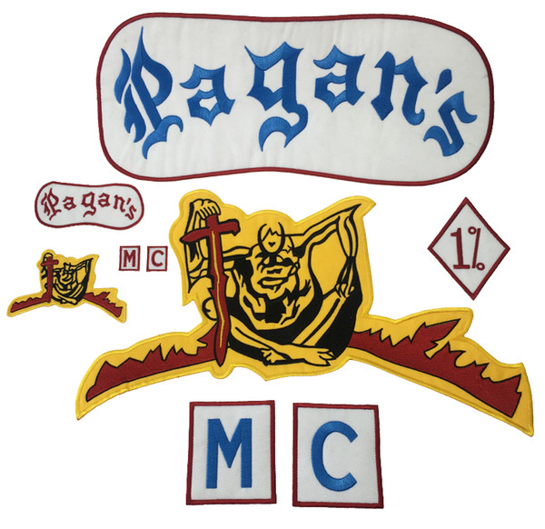 NEW ARRIVAL Pagan Motorcycle Patch 1% Biker Rider Vest MC Embroidered Patch For Back of Jacket Patch G0412 Free Shipping