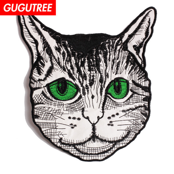 GUGUTREE embroidery big cats patches cartoon patches badges applique patches for clothing BP-25