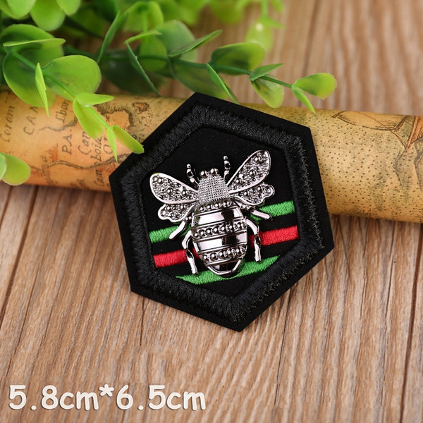 GUGUTREE embroidery metal patches individuality patches badge patch Applique Patch for Coat,T-Shirt,hat,bags,Sweater,backpack MP-43