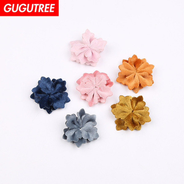 GUGUTREE DIY handmade Cloth Artificial Flower accessory,clothes shoes accessories,hair rope ornaments,headdress,bag applique patch AF-29