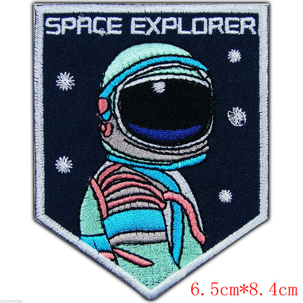 Space Explorer Astronaut NASA Ranger Discovery Galaxy Kids Iron On Patch for Clothing and Accessories Stickers Appliques