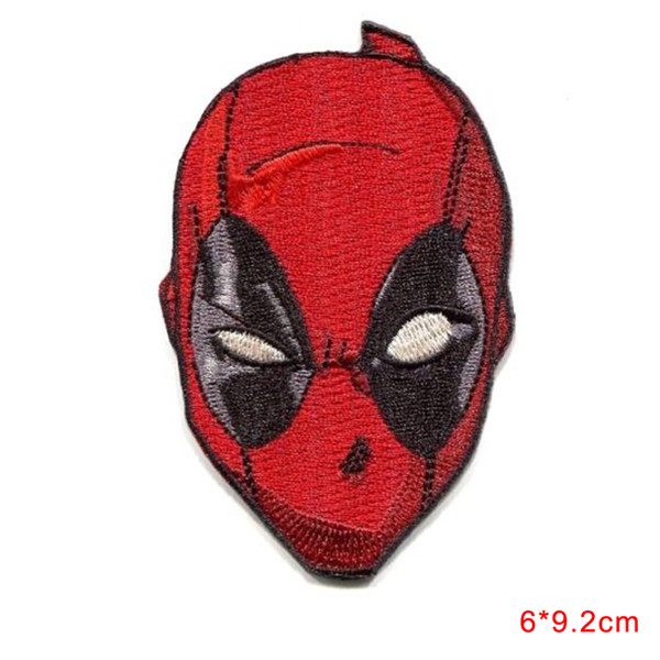 new arrival DEADPOOL Mask IRON-ON Comic Embroidered Applique Patch DIY Hobby Clothes hats Fabric Sewing patch