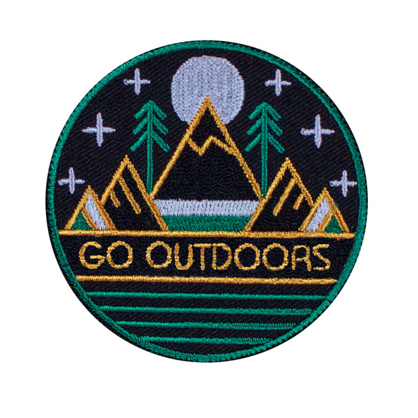 new arrive Go Outdoors sport travel Hiking sunshine Patch for jacket Stickers Appliques iron sew on patches