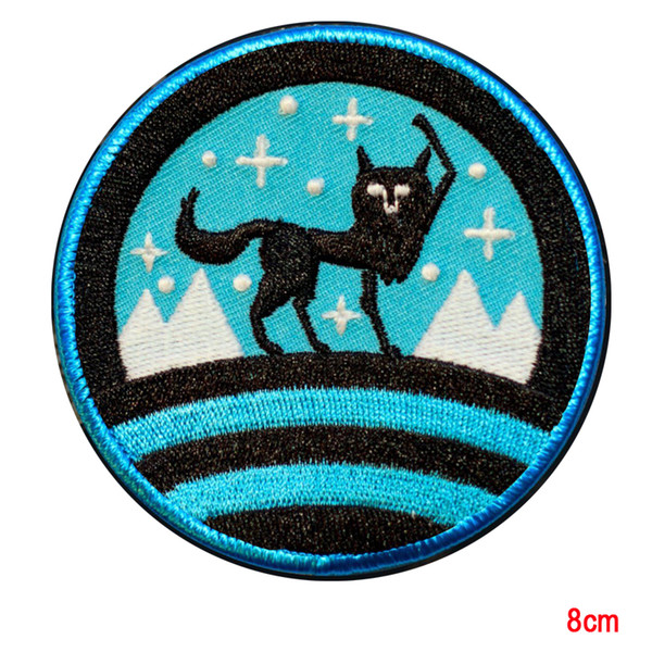 Good Luck Wolf Hit the mosh pit and rock embrodered iron on patches for clothes Stickers Apparel Accessories